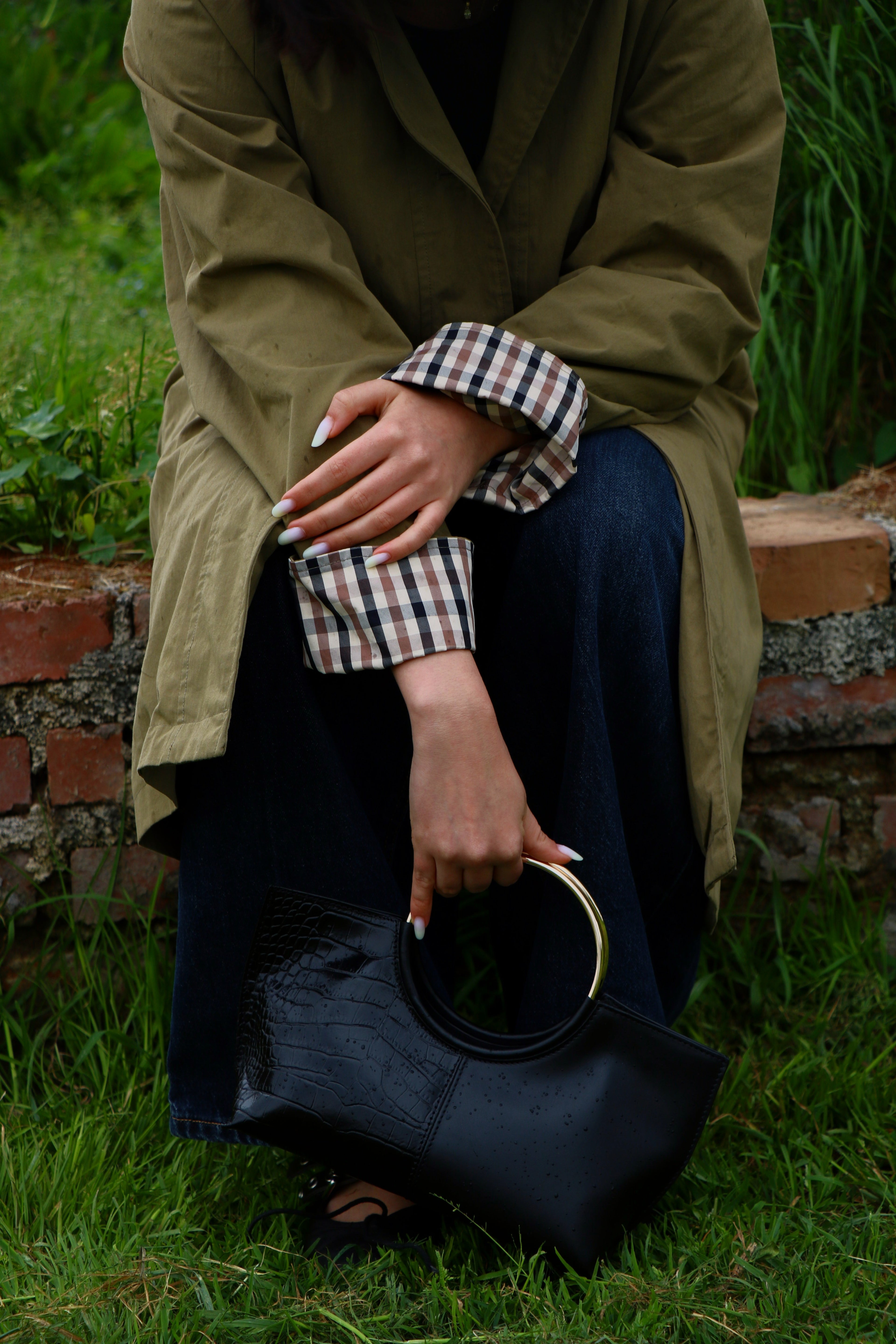 Borsa le Cercle nera/argento