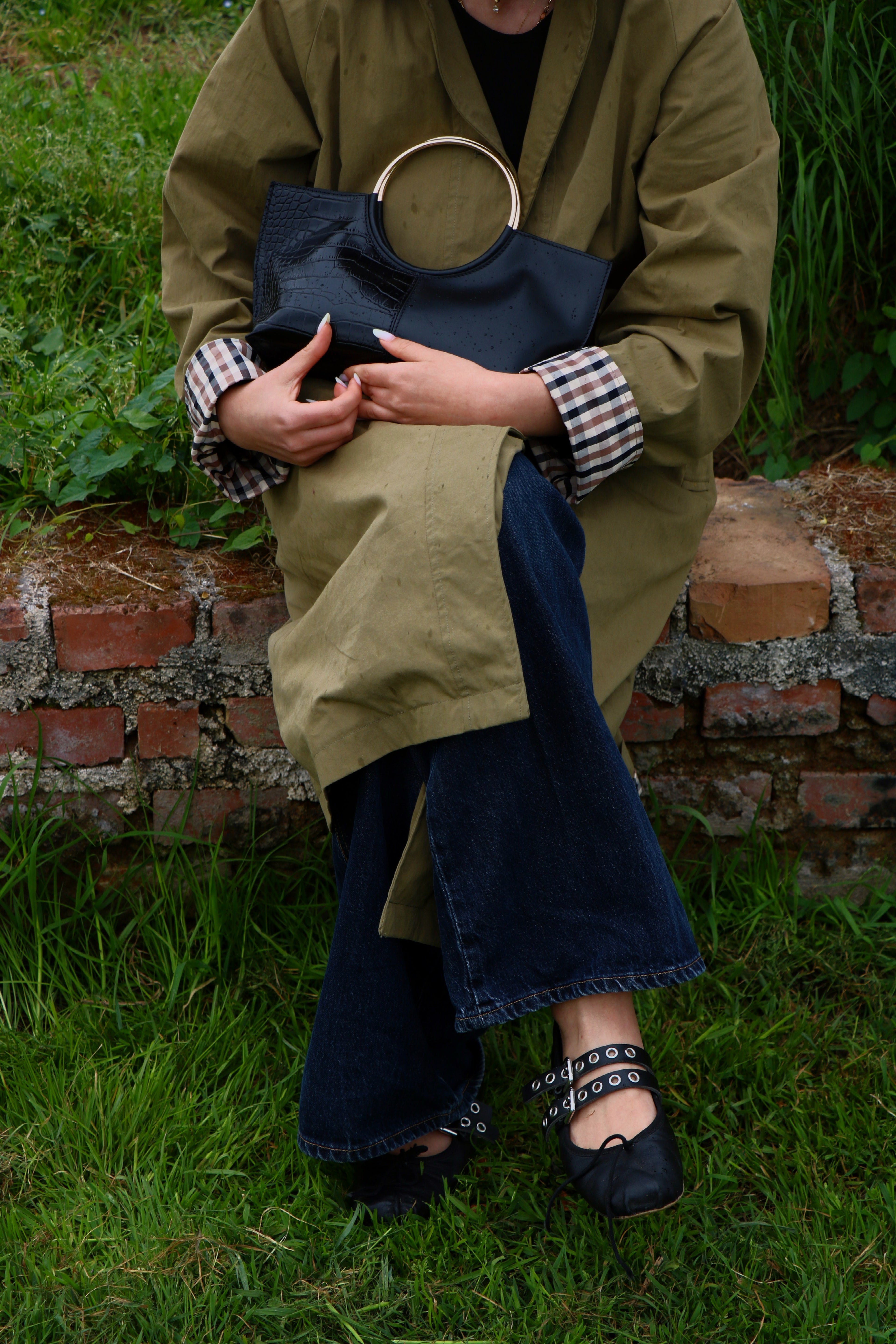 Borsa le Cercle nera/oro